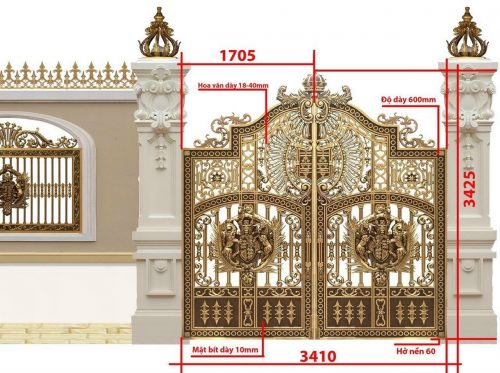 Thi công cửa cổng nhôm đúc tại quận 4