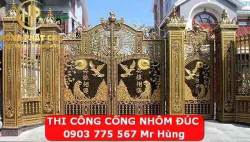 【#1】Mẫu cửa cổng nhôm đúc đẹp Quận 2